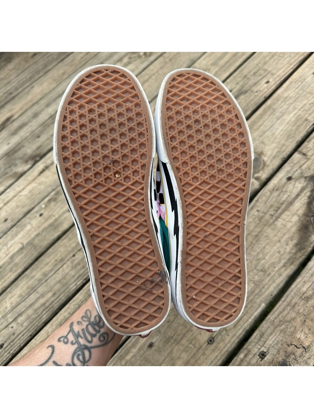 Vans Classic Slip On Checkerboard Canvas Sneakers Colorful Men 8.5 Women 10 - Picture 8 of 9